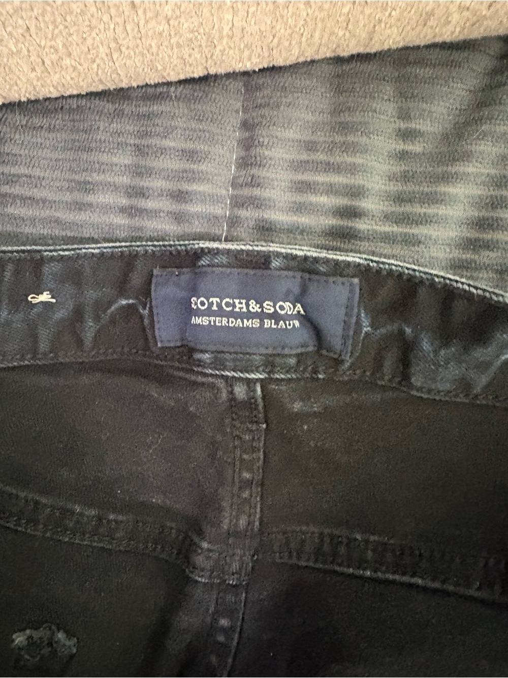 Scotch & Soda Men's Dark Black Slim Jeans